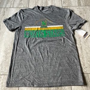 Vintage Hockey North Stars gray round neck short sleeves